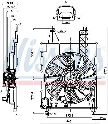 NISSENS, Ventilateur, refroidissement du moteur