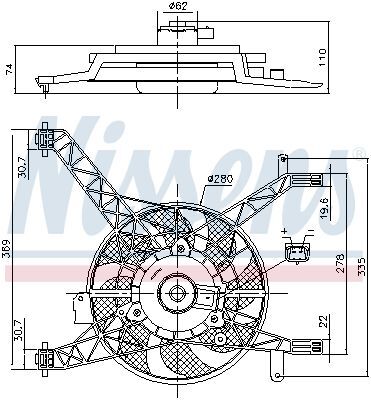 NISSENS, Ventilateur, refroidissement du moteur