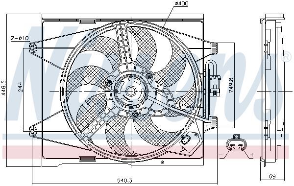 NISSENS, Ventilateur, refroidissement du moteur