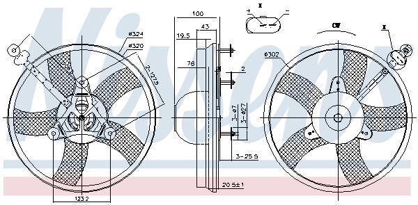 NISSENS, Ventilateur, refroidissement du moteur