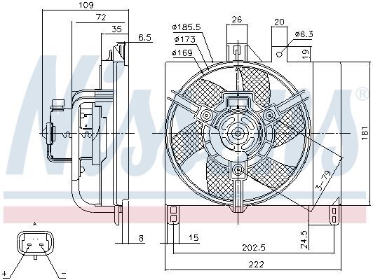 NISSENS, Ventilateur, refroidissement du moteur