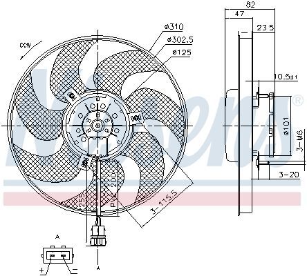 NISSENS, Ventilateur, refroidissement du moteur