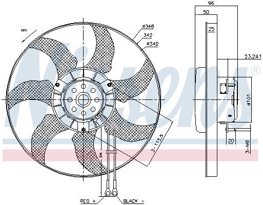 NISSENS, Ventilateur, refroidissement du moteur