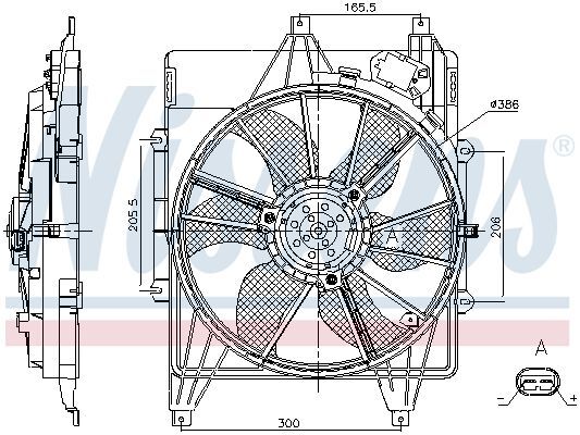 NISSENS, Ventilateur, refroidissement du moteur