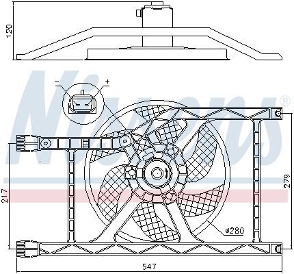 NISSENS, Ventilateur, refroidissement du moteur