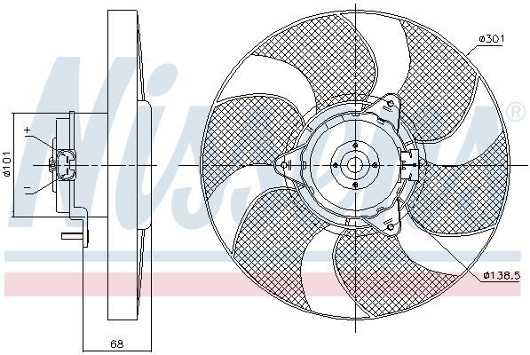 NISSENS, Ventilateur, refroidissement du moteur