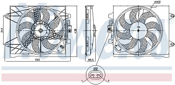 NISSENS, Ventilateur, refroidissement du moteur