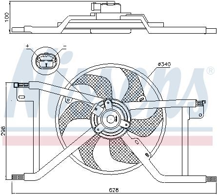 NISSENS, Ventilateur, refroidissement du moteur