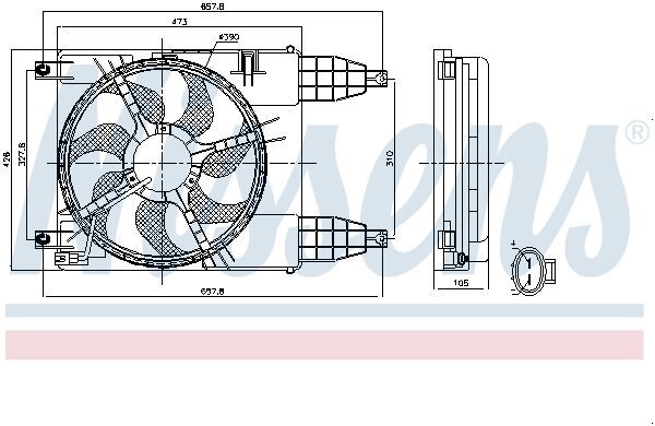 NISSENS, Ventilateur, refroidissement du moteur