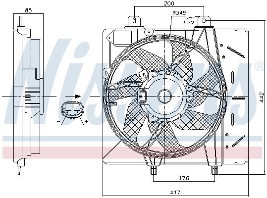 NISSENS, Ventilateur, refroidissement du moteur