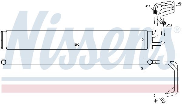 NISSENS, Radiateur d'huile, direction
