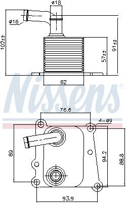 NISSENS, Radiateur d'huile