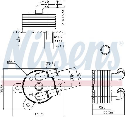 NISSENS, Radiateur d'huile de boîte automatique