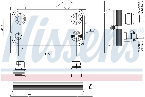 NISSENS, Radiateur d'huile de boîte automatique