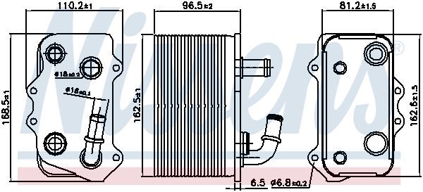 NISSENS, Radiateur d'huile, boîte de vitesse manuelle