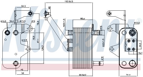 NISSENS, Radiateur d'huile de boîte automatique