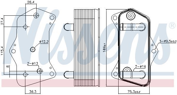 NISSENS, Radiateur d'huile de boîte automatique