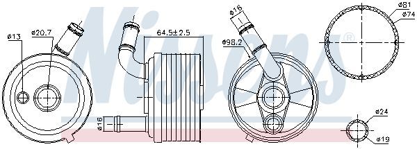 NISSENS, Radiateur d'huile de boîte automatique