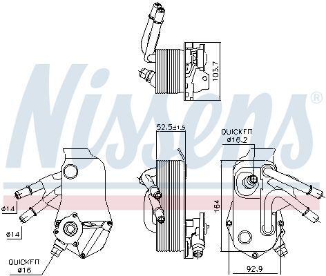 NISSENS, Radiateur d'huile de boîte automatique