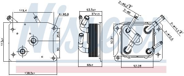 NISSENS, Radiateur d'huile de boîte automatique