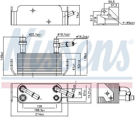 NISSENS, Radiateur d'huile de boîte automatique