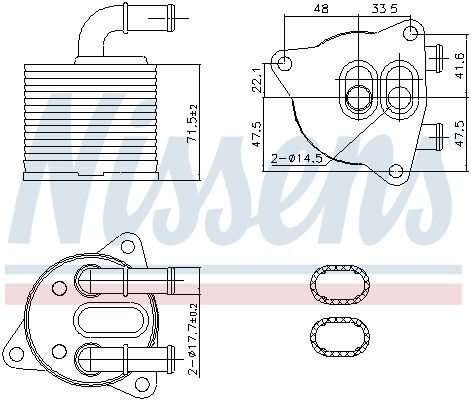 NISSENS, Radiateur d'huile de boîte automatique