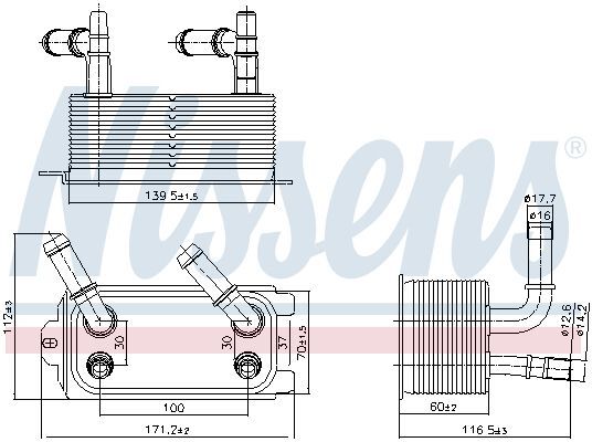 NISSENS, Radiateur d'huile