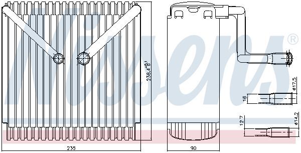 NISSENS, Évaporateur climatisation