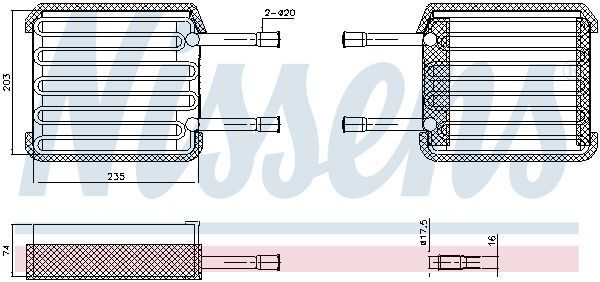 NISSENS, Évaporateur climatisation