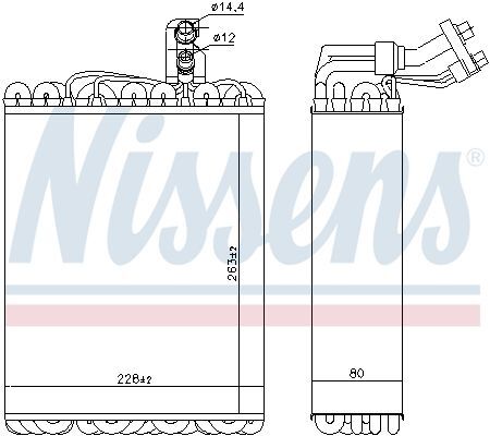 NISSENS, Évaporateur climatisation