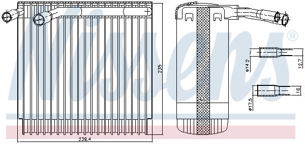 NISSENS, Évaporateur climatisation