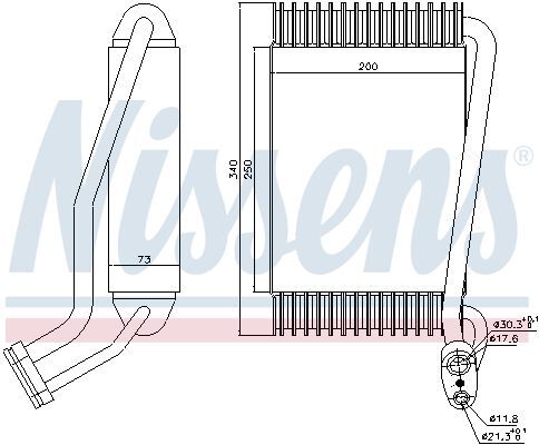 NISSENS, Évaporateur climatisation