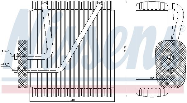 NISSENS, Évaporateur climatisation