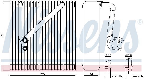 NISSENS, Évaporateur climatisation