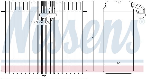 NISSENS, Évaporateur climatisation