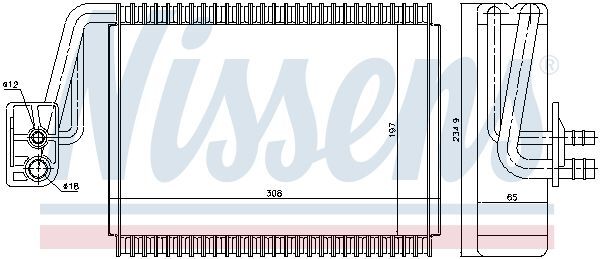 NISSENS, Évaporateur climatisation