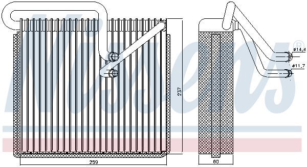 NISSENS, Évaporateur climatisation