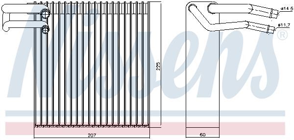 NISSENS, Évaporateur climatisation