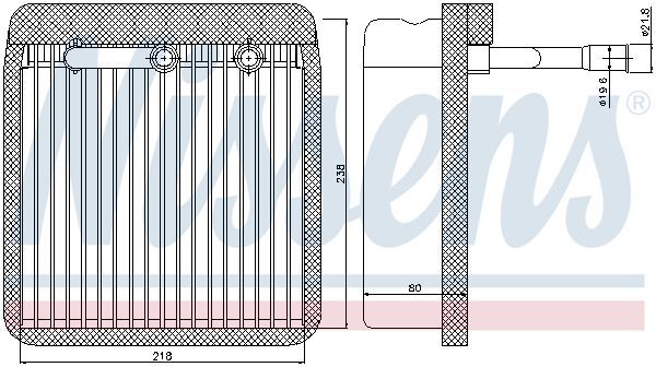 NISSENS, Évaporateur climatisation