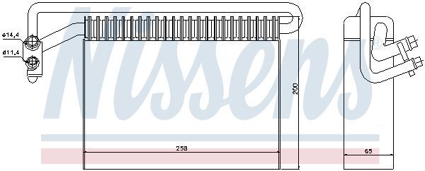 NISSENS, Évaporateur climatisation