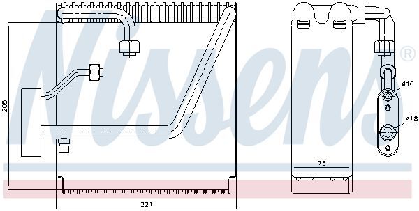 NISSENS, Évaporateur climatisation