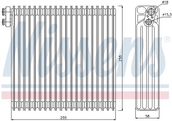 NISSENS, Évaporateur climatisation