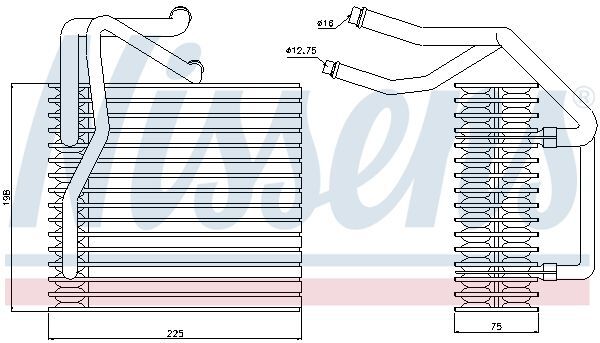 NISSENS, Évaporateur climatisation