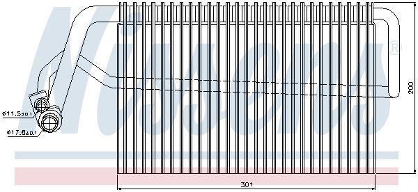 NISSENS, Évaporateur climatisation