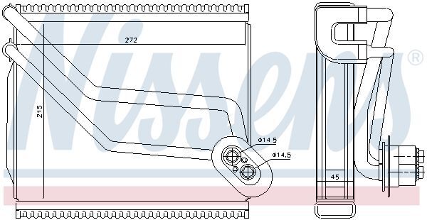 NISSENS, Évaporateur climatisation