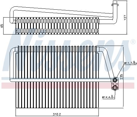 NISSENS, Évaporateur climatisation