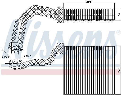 NISSENS, Évaporateur climatisation