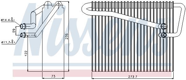 NISSENS, Évaporateur climatisation