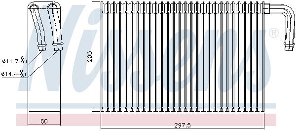 NISSENS, Évaporateur climatisation