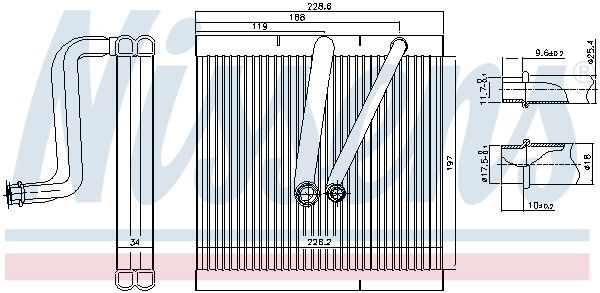 NISSENS, Évaporateur climatisation